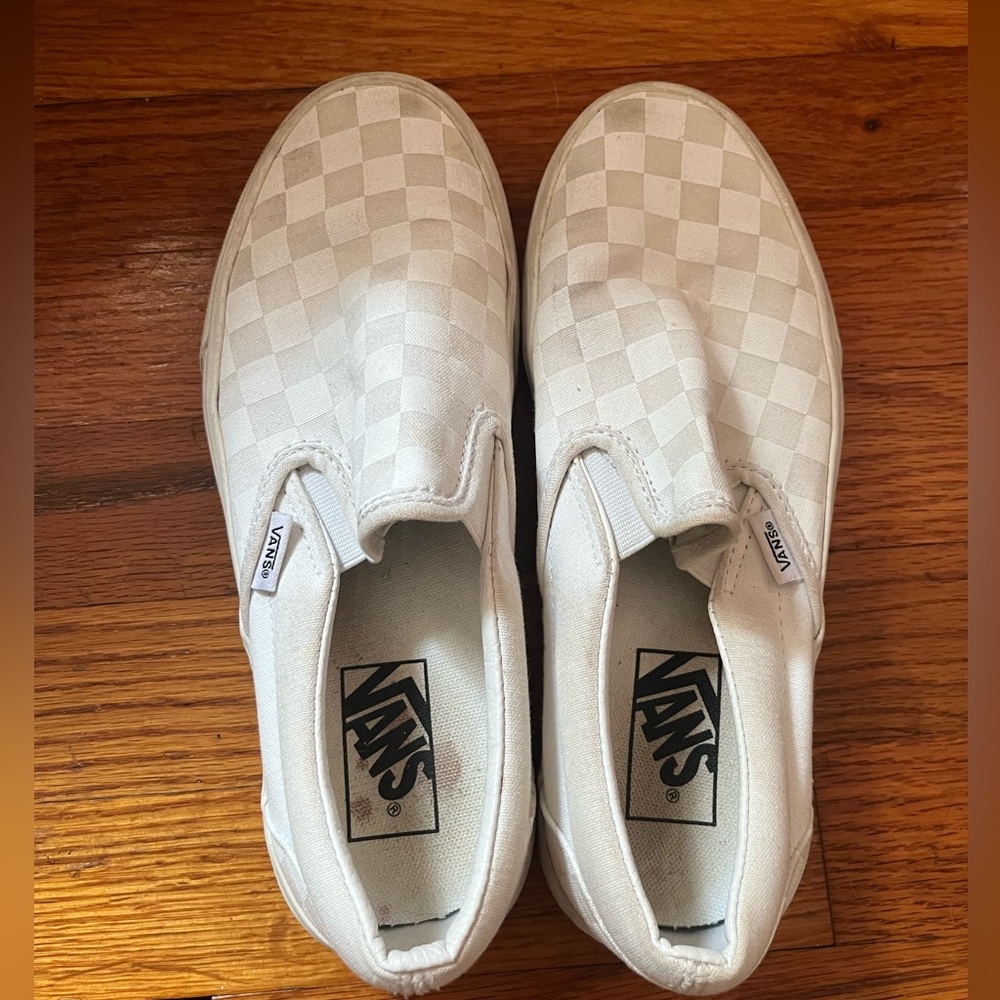White checkered vans